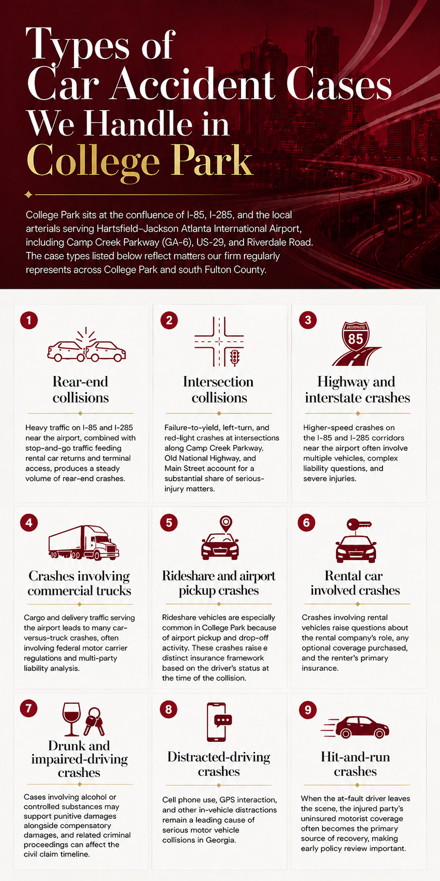 Car Accident College Park Infographic