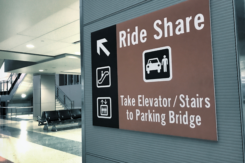 Rideshare sign, rideshare accident in Georgia